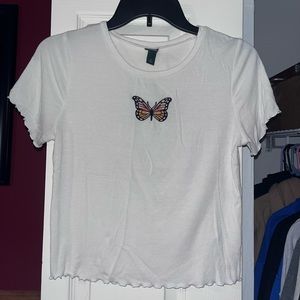 Butterfly Ribbed Top